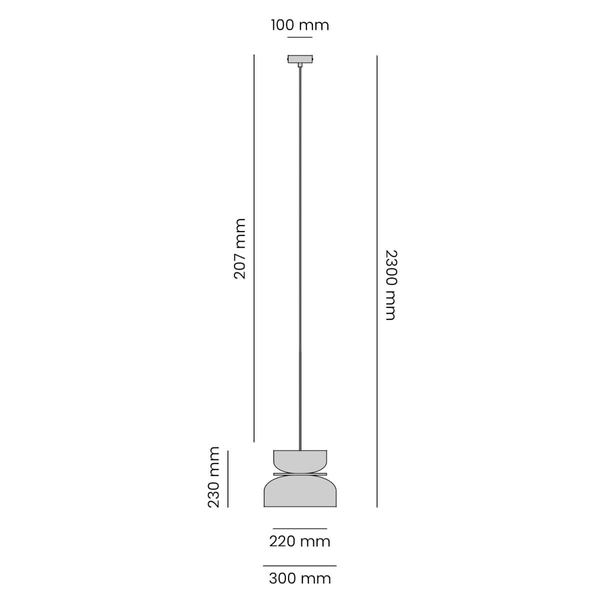 Lampa wisząca do jadalni Tula 1132G29_14_C metalowa niebieska żółta