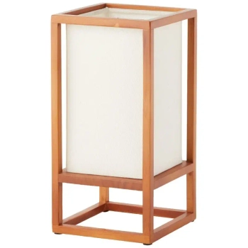 Drewniana lampka nocna Seaside 93091/09 do sypialni biała brązowa