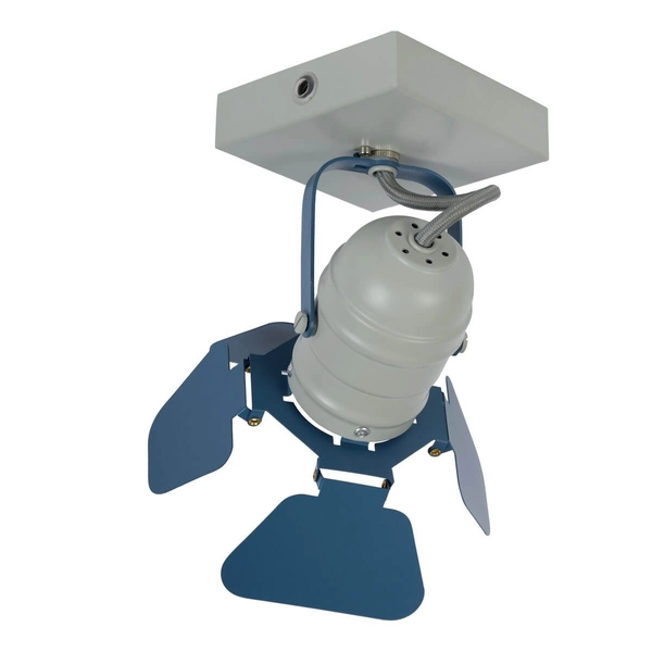 Plafon do salonu Picto 17997/01/35 Lucide obrotowy niebieski szary