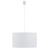 Wisząca lampa do salonu Rondo 3460 TK Lighting okrągła z tkaniny biała