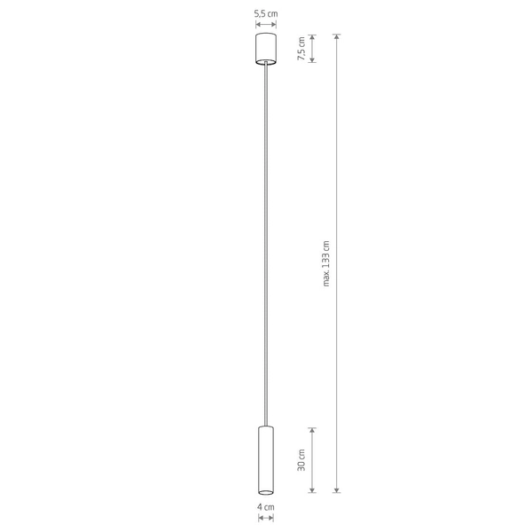 Lampa wisząca zwis podłużna Fourty 10903 Nowodvorski stick sopel jedwabisty grafit