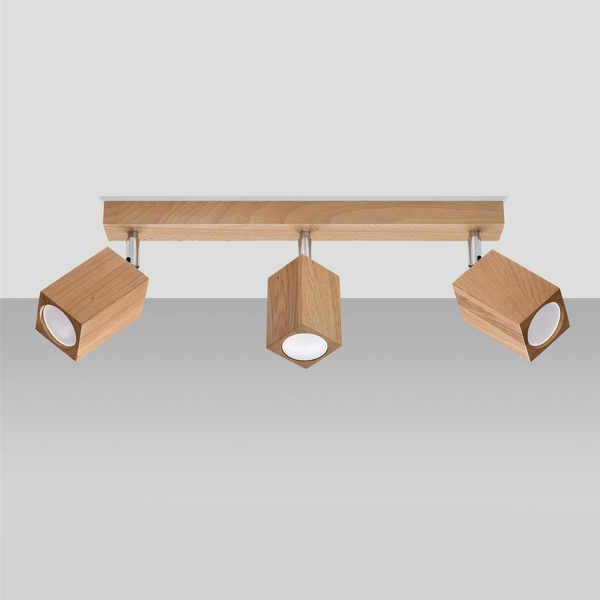 Lampa sufitowa SL.1037 ruchome reflektorki drewniane