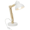 Biurkowa lampa Moda 98979/05 z regulacją drewniana biała