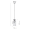 Złota lampa wisząca Miele LP-866/1P L SM/GD Light Prestige z przydymionym kloszem