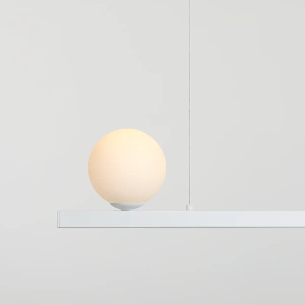 Wisząca lampa szklana GARDA 1099L molekuły okrągłe białe