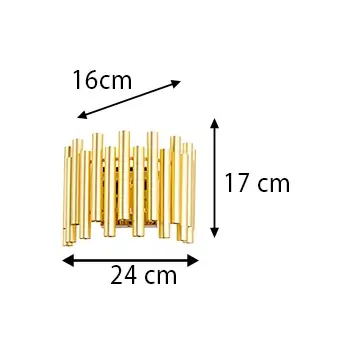 Ścienny kinkiet na przedpokój NARNI 6235/1 TR Elem tubki złoty