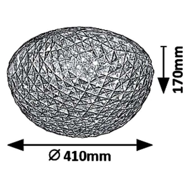Plafon LAMPA sufitowa JILLIAN 6967 Rabalux okrągła OPRAWA metalowa LED 24W 3000K kopuła glamour barwiona