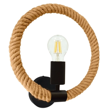 Kinkiet LAMPA ścienna ROPE ARTHUR 311450 Il mio marynistyczna OPRAWA okrągła pierścień ring lina beżowa