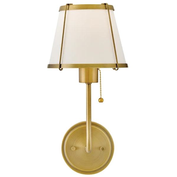 Lampa ścienna do jadalni Clarke HK-CLARKE1-DBR-OW z włącznikiem mosiądz