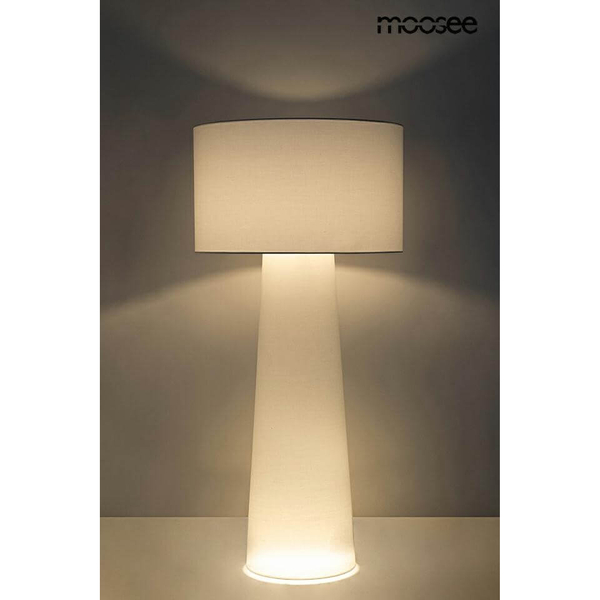 Materiałowa lampa podłogowa Kas MSE1501100333 Moosee do salonu biała