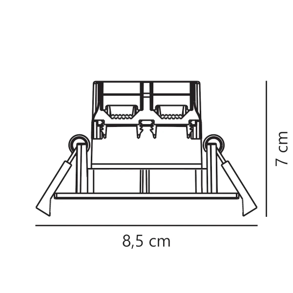 Wpuszczana lampa sufit DORADO 2015650103 LED 4,7W 2200-6500K IP65 czarny