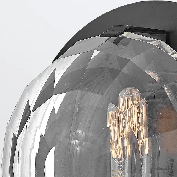 Loftowa ścienna lampa Leo QN-LEO-WB1-BK okrągła do salonu czarna