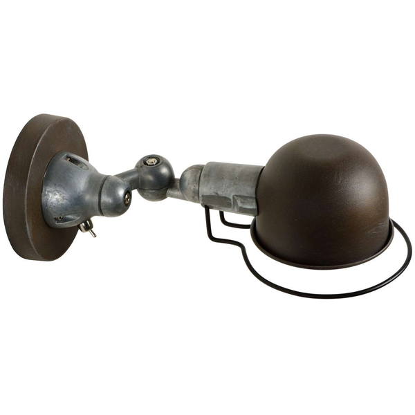 Industrialna LAMPA ścienna HONORE  45252/01/97 Lucide metalowa OPRAWA kinkiet rdzawy brąz szary