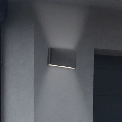 Elewacyjna LAMPA ścienna NESNA 7952 Rabalux prostokątna OPRAWA zewnętrzna LED 10W 3000K kinkiet IP54 grafitowa