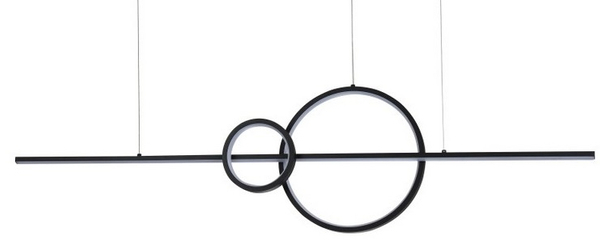 Lampa wisząca okręgi Sara AZ5259 LED 35W 3000K metalowa czarna