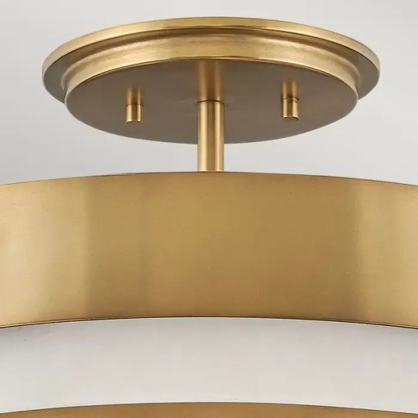 Sufitowa lampa art. deco Echelon QN-ECHELON-SF ringi białe mosiądz