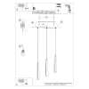 Wisząca lampa potrójna Prysm SL.1399 Sollux tubki do salonu biała