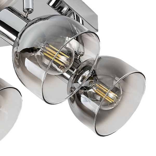 Kwadratowa lampa sypialniana Tarien 3250 z regulacją nad łóżko chrom