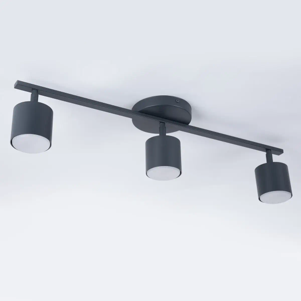 Lampa sufitowa Mila 3 41360 podłużna na belce grafitowa