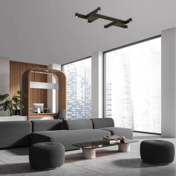 Plafon do salonu sufitowy 23042 LED 23W 3000K nad kanapę czarny