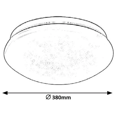 Plafon LAMPA sufitowa LUCAS 3938 Rabalux z efektem gwiazd LED 24W 4000K biała