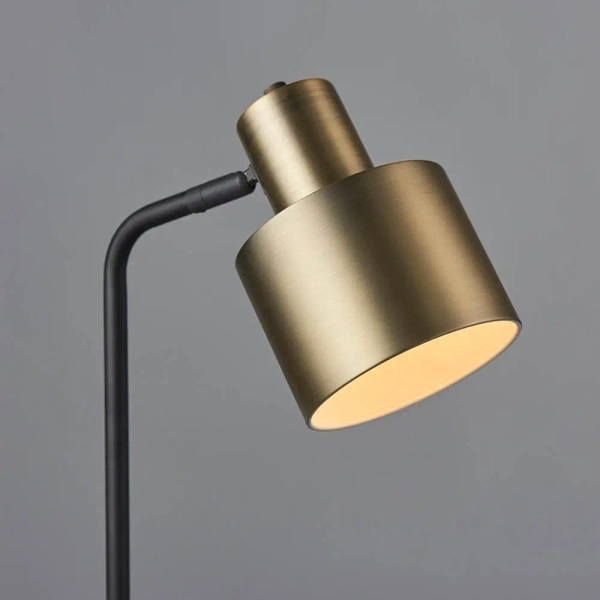 Lampa stojąca metalowa Mayfield 95464 mosiądz czarny