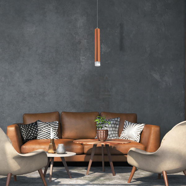 LAMPA wisząca COPPER ML984 Milagro metalowa OPRAWA zwis LED 5W 4000K tuba sopel miedziany