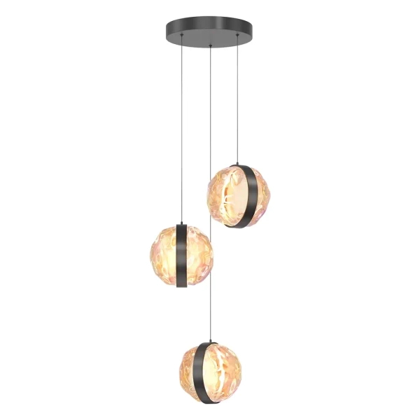 Potrójna lampa wisząca Misterio MOD379PL-L17B2.7K LED 15W 2700K czarny