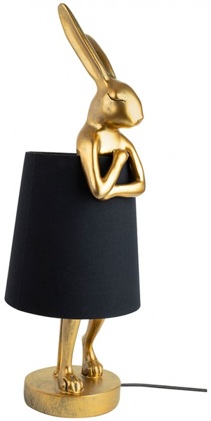 Lampa stołowa Kare Rabbit 53470 dekoracyjna złota czarna