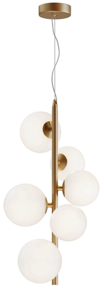 Lampa wisząca Dallas MOD545PL-06BS szklana biała złota