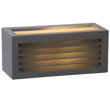 Grafitowa lampa ścienna Dimo 27853/01/30 do ogrodu prostokątna