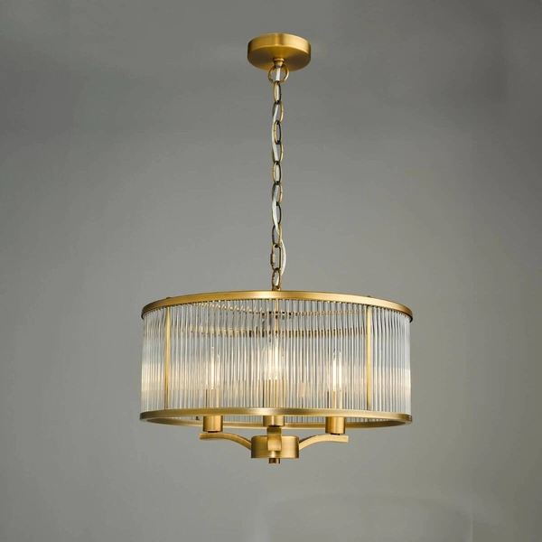 Jadalniana lampa wisząca Evelyn EVE0363 szklana brązowy przezroczysty