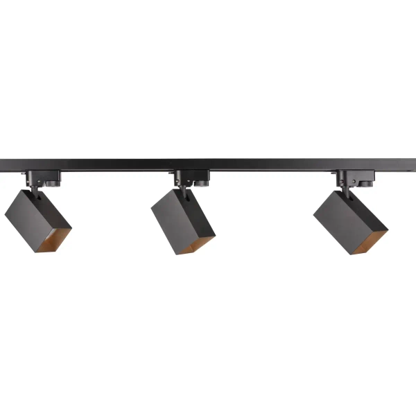 1-fazowy zestaw szynowy SQUARE 321732 sufitowy czarny złoty