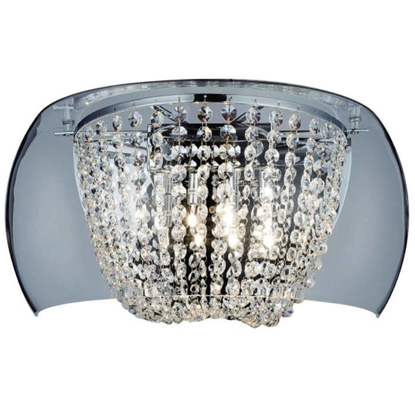 Glamour lampa ścienna LEXUS Orlicki kryształowa chrom
