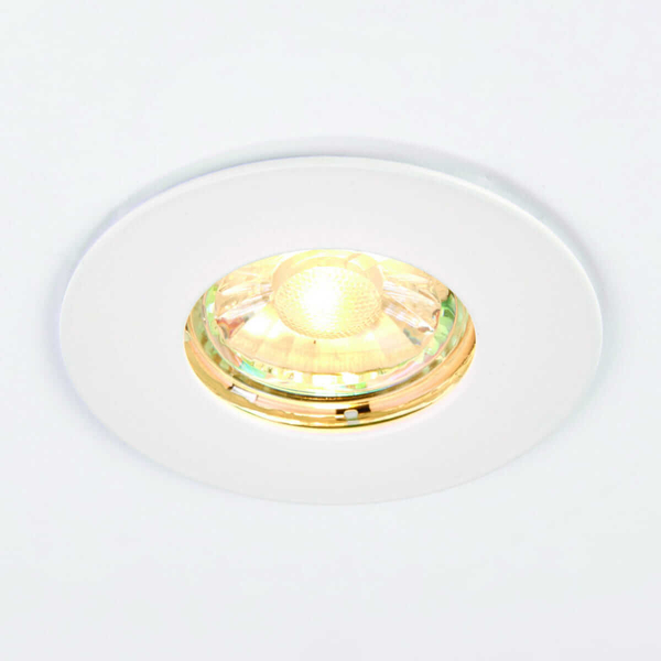 Okrągła lampa sufitowa Speculo 79978 Saxby IP65 downlight metalowa biała