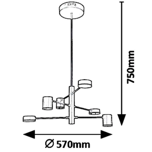 Wisząca LAMPA industrialna SOLOMON 6355 Rabalux metalowa OPRAWA tuby LED 30W 4000K ZWIS loftowy matowy czarny