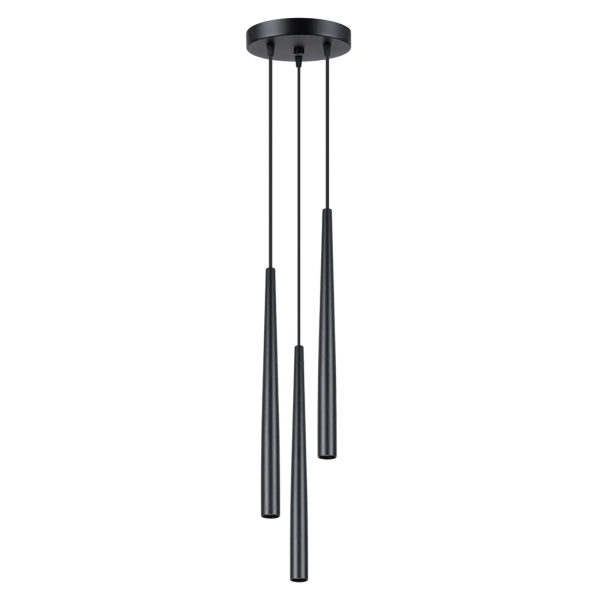 Potrójna lampa wisząca BLISS SL.1463 czarne tubki 3xG9 nad stół