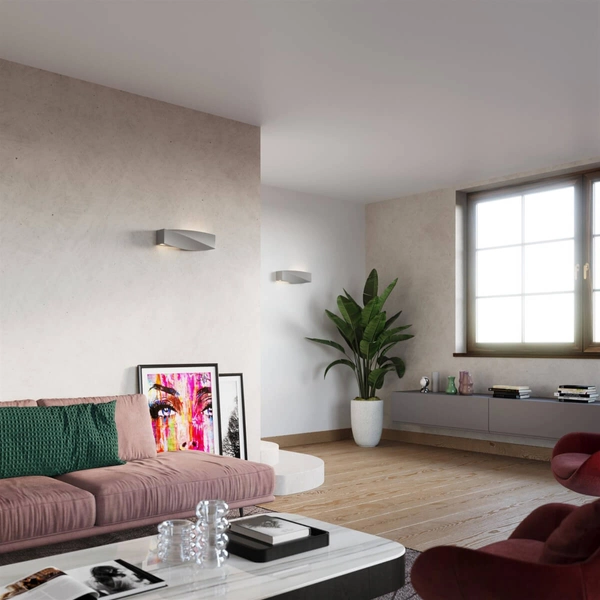 Salonowa lampa ścienna SL.0869 ceramiczny kinkiet szary