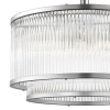 Lampa sufitowa SERGIO C0528-05H-F4AC okrągła klasyczna szklana srebrna