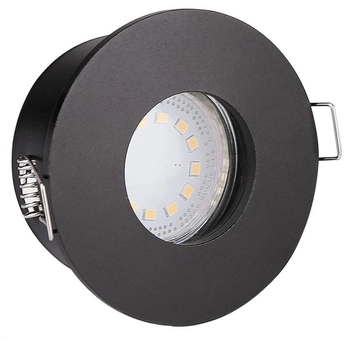 Wpuszczana lampa okrągła SH wodoodporna IP65 czarny wpust