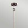 Szklana lampa wisząca Penn Station QZ-PENN-STATION-M-WT Quoizel przezroczysta brąz