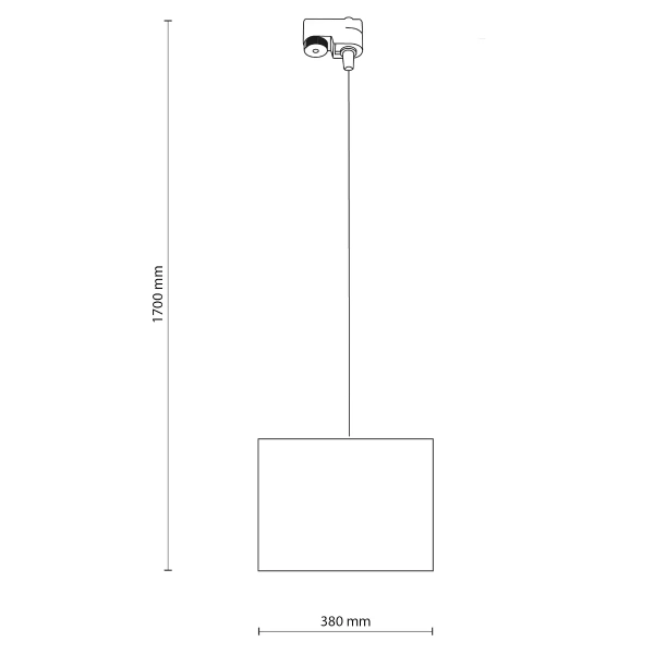 Zwisająca lampa szynowa 1-fazowa Tracer 10669 tuba czarny