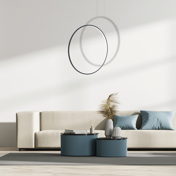 Wisząca lampa Saturno ML8856 Milagro LED 46W 4000K do jadalni IP44 czarna