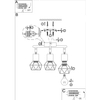 Industrialna LAMPA sufitowa XARA I 54802S-3 Globo druciana OPRAWA metalowy plafon spirala reflektorki czarne