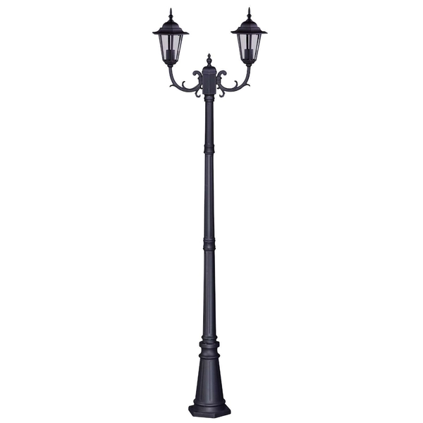 Stojąca LAMPA zewnętrzna STANDARD K-7064A2/2 czarny Kaja klasyczna ogrodowa latarnia IP44 czarna