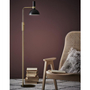 Stojąca LAMPA podłogowa LARRY 106972 Markslojd metalowa OPRAWA kopuła mosiądz czarna