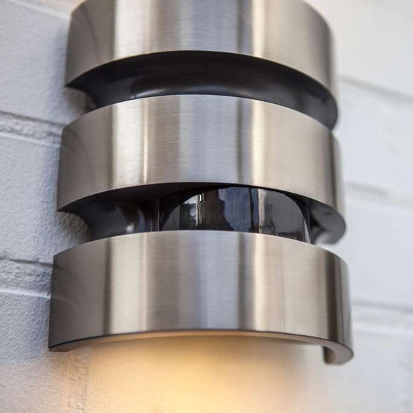 Elewacyjna LAMPA kinkiet MAYA 5198401001 Lutec metalowa OPRAWA ścienna LED 15W 3000K z czujnikiem IP44 stalowa