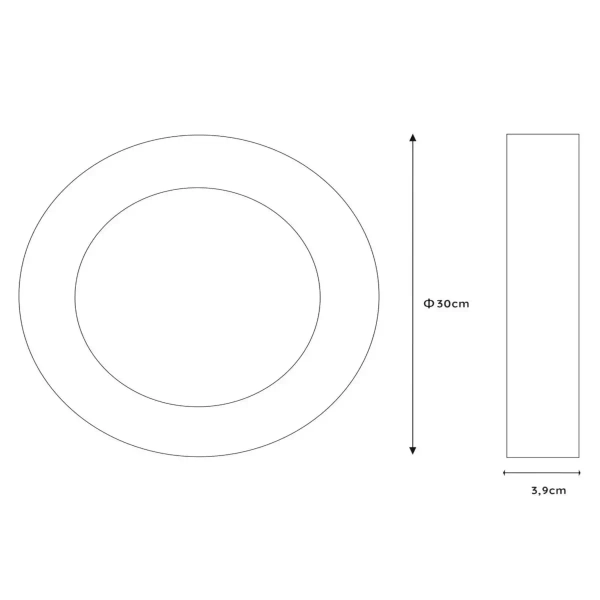 Lampa sufitowa do łazienki BRICE-LED 28116/30/31 LED 30W 3000K IP44 biały