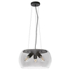 Wisząca lampa Ursula 3190 Rabalux szklana nad stół przezroczysta czarna