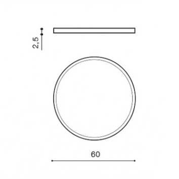 Okrągła lampa sufitowa Malta AZ4253 LED 48W 3000K salonowa biała